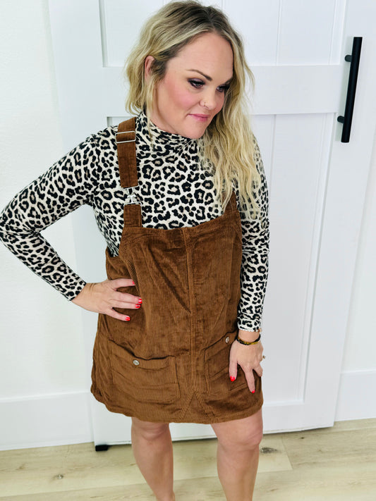 Corduroy Overall Dress
