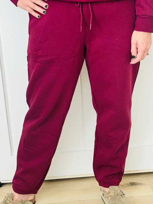 Loved Sweatpants- Burgundy