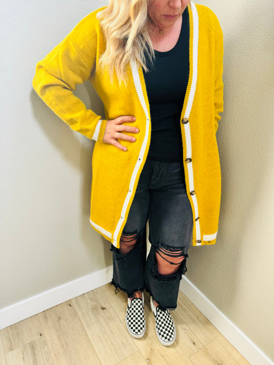Happy Long Length Cardigan